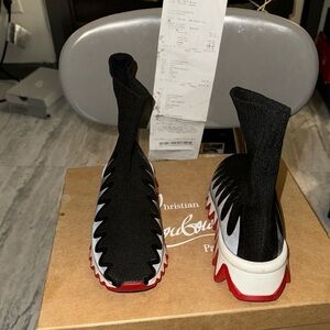 CHRISTIAN LOUBOUTIN SIZE: 29 EUR - 12.5 US COLOR: BLACK & RED